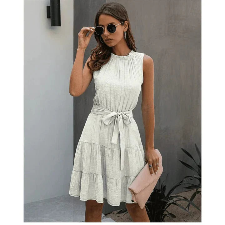 Kiana™ - Chic Short Hawaii Dress White