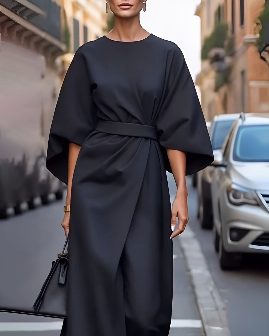 Dessa - Minimalist Belted Luxe Dress