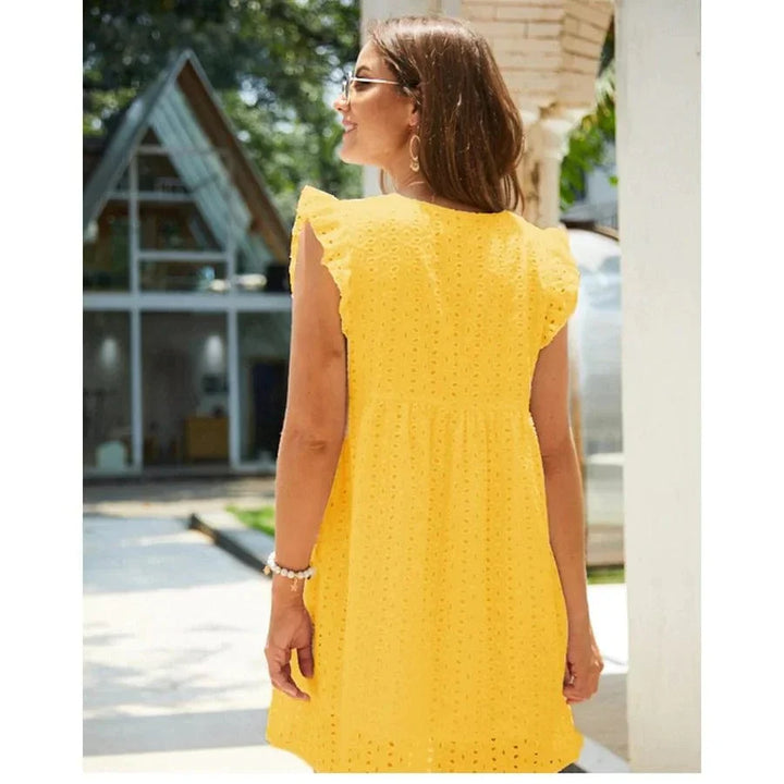 Melia™ - Yellow Hippie Dress