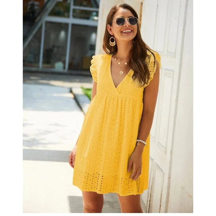 Melia™ - Yellow Hippie Dress