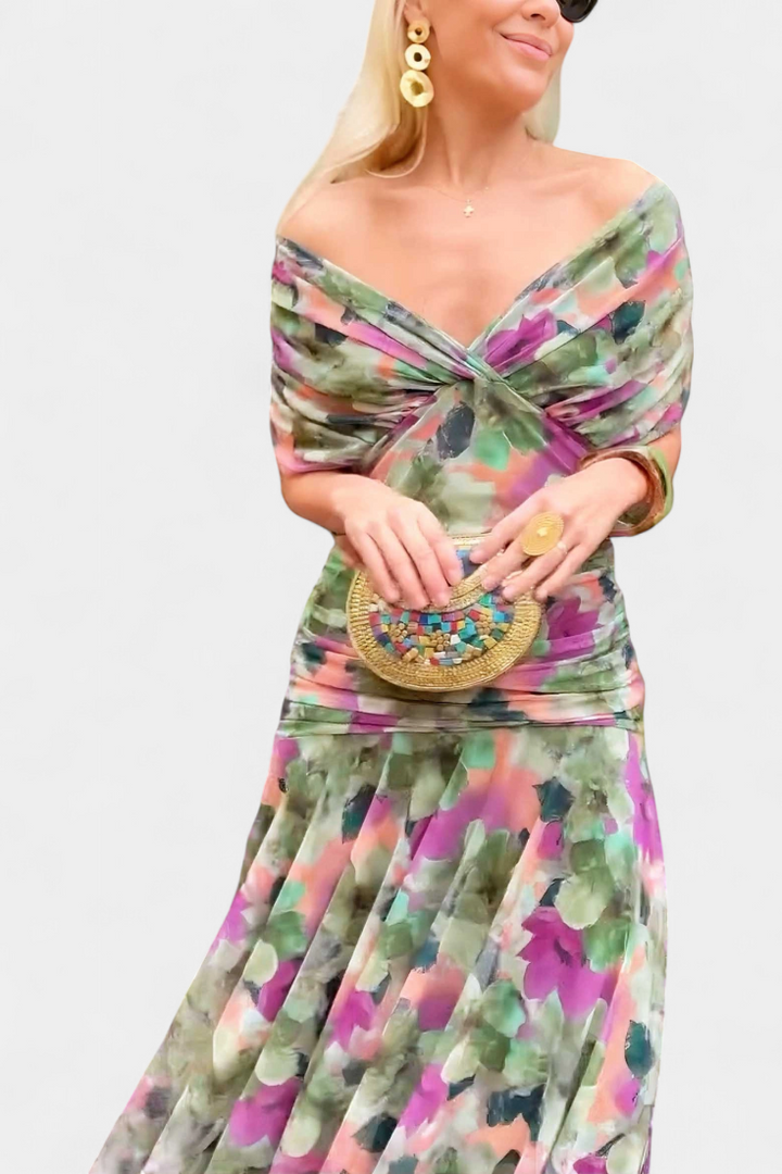 Elisanne - Elegant Off-Shoulder Dress