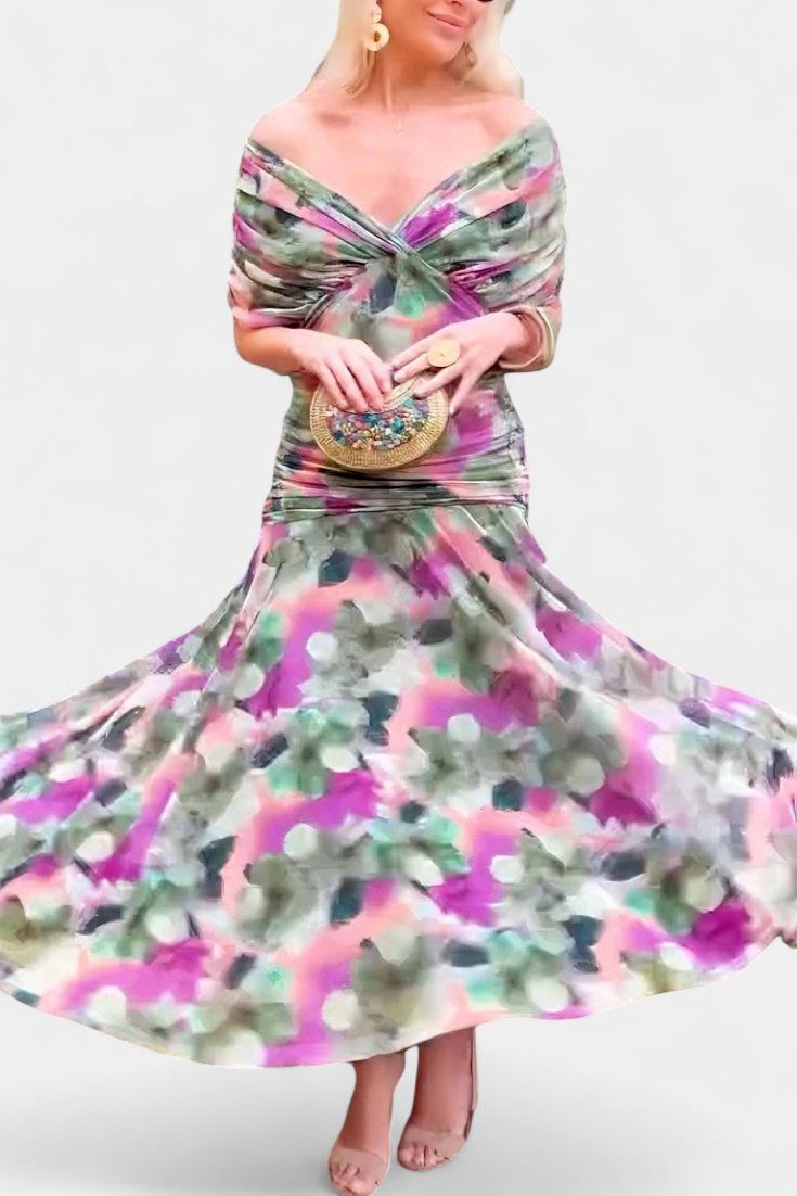Elisanne - Elegant Off-Shoulder Dress