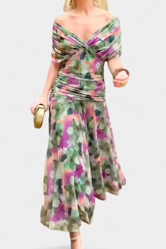 Elisanne - Elegant Off-Shoulder Dress