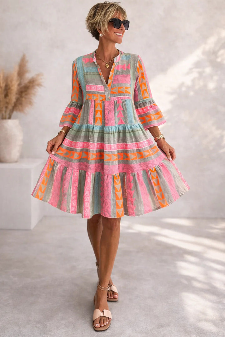 Lillian | Patterned Flowing Midi Dress
