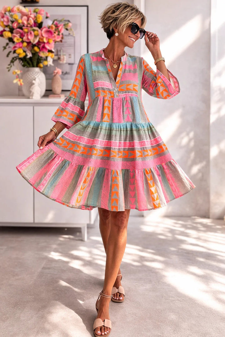 Lillian | Patterned Flowing Midi Dress