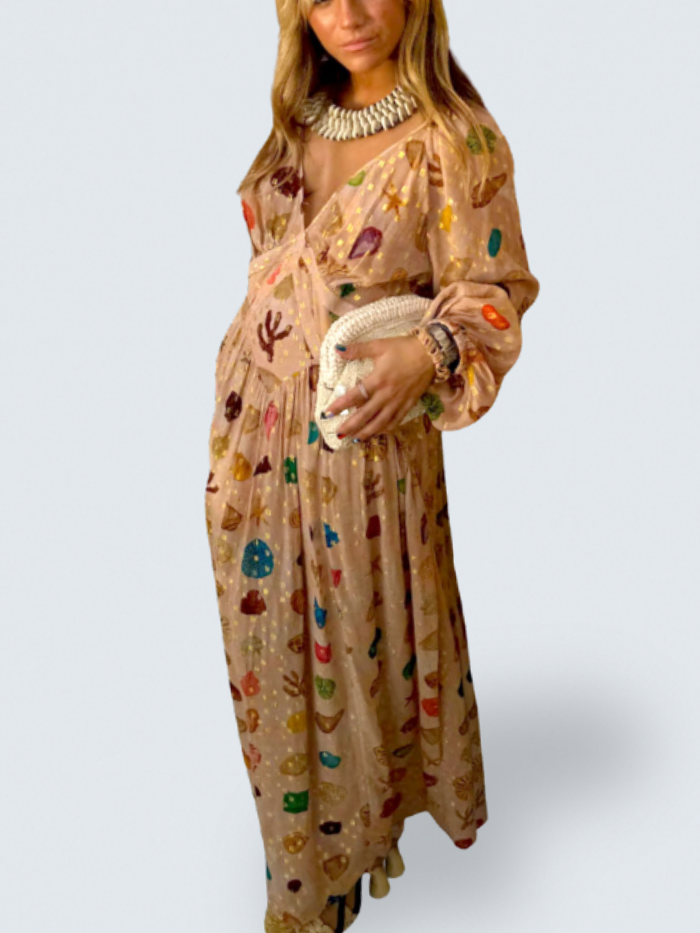 Odessa | Golden Seashell Maxi