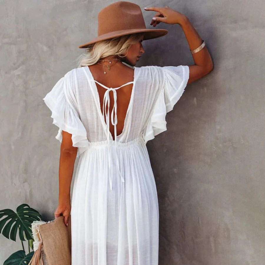 Ruby™ - Maxi White Beach Dress