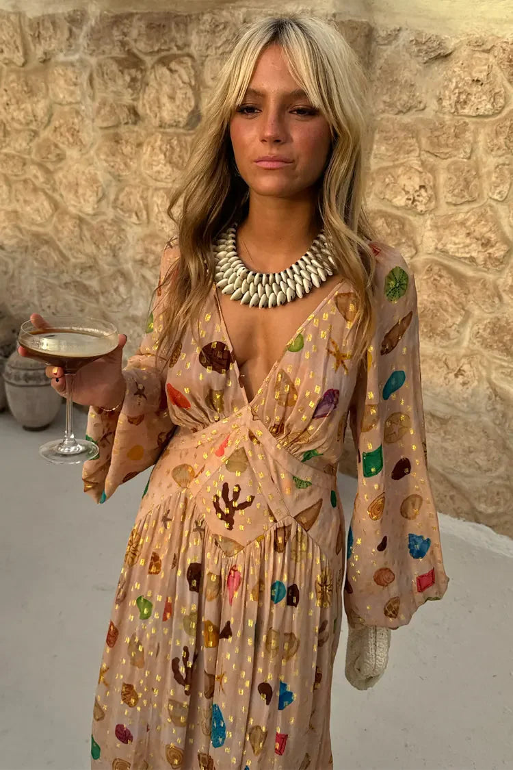 Odessa | Golden Seashell Maxi