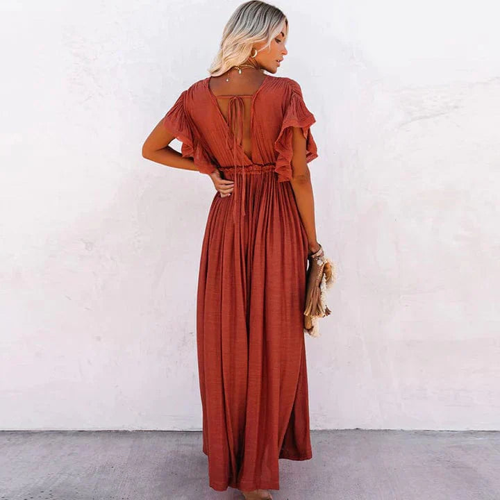Bonnie™ - Red Long Beach Dress