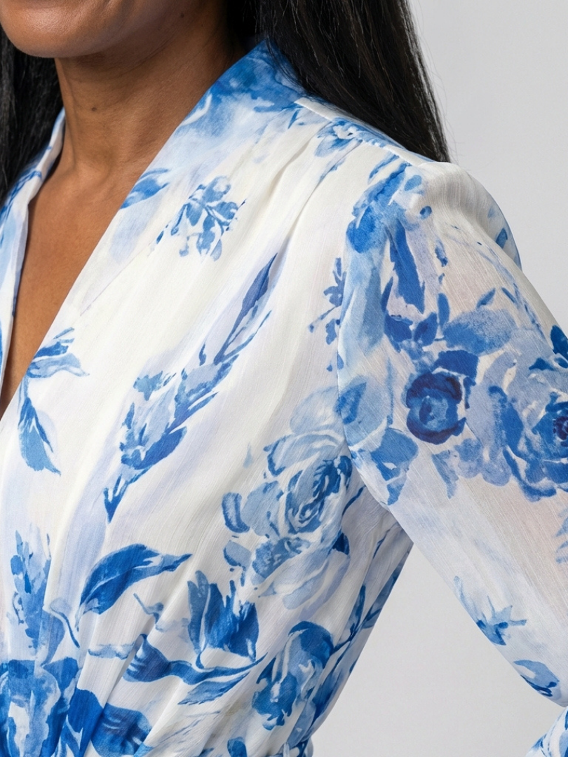 Cressida | Floral Long Sleeve Wrap Maxi Dress