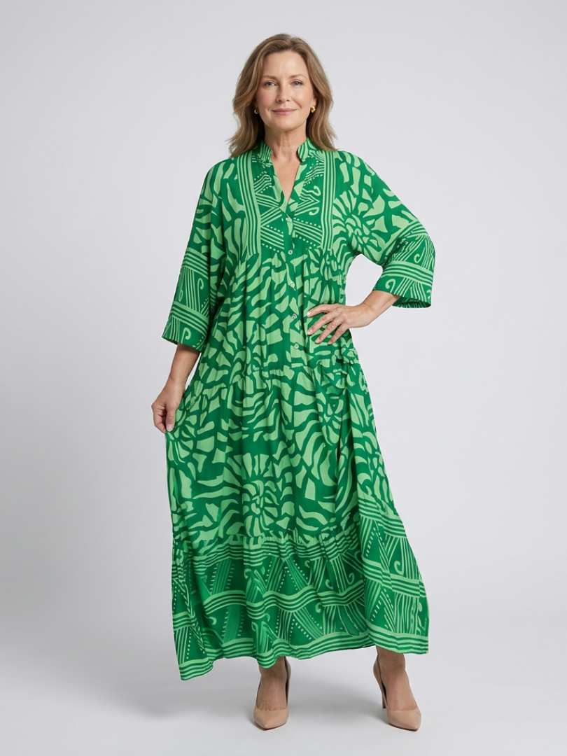 Margaret | Button Front Midi Dress