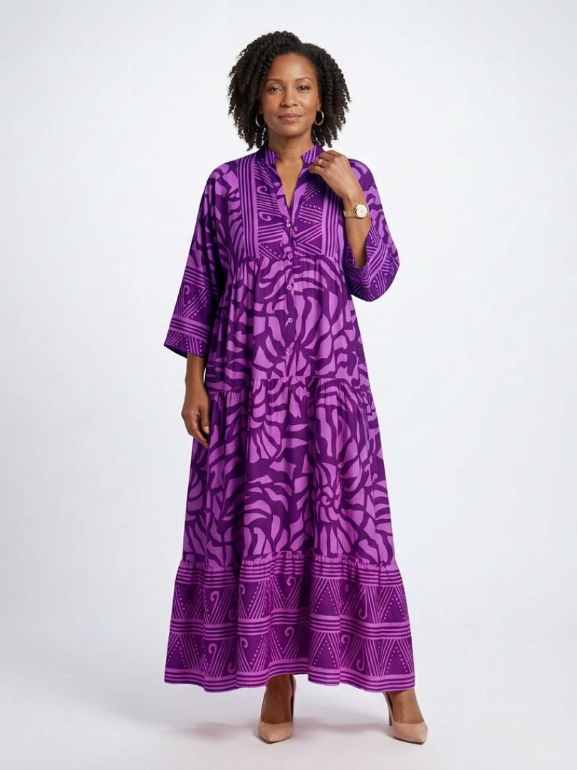 Margaret | Button Front Midi Dress