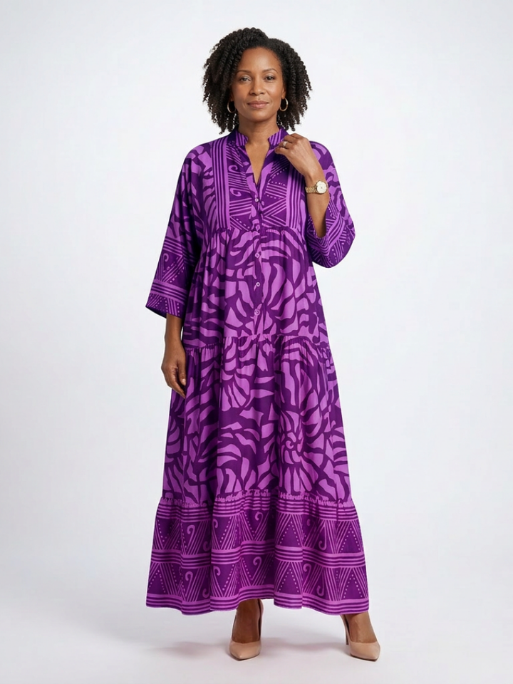 Margaret | Button Front Midi Dress