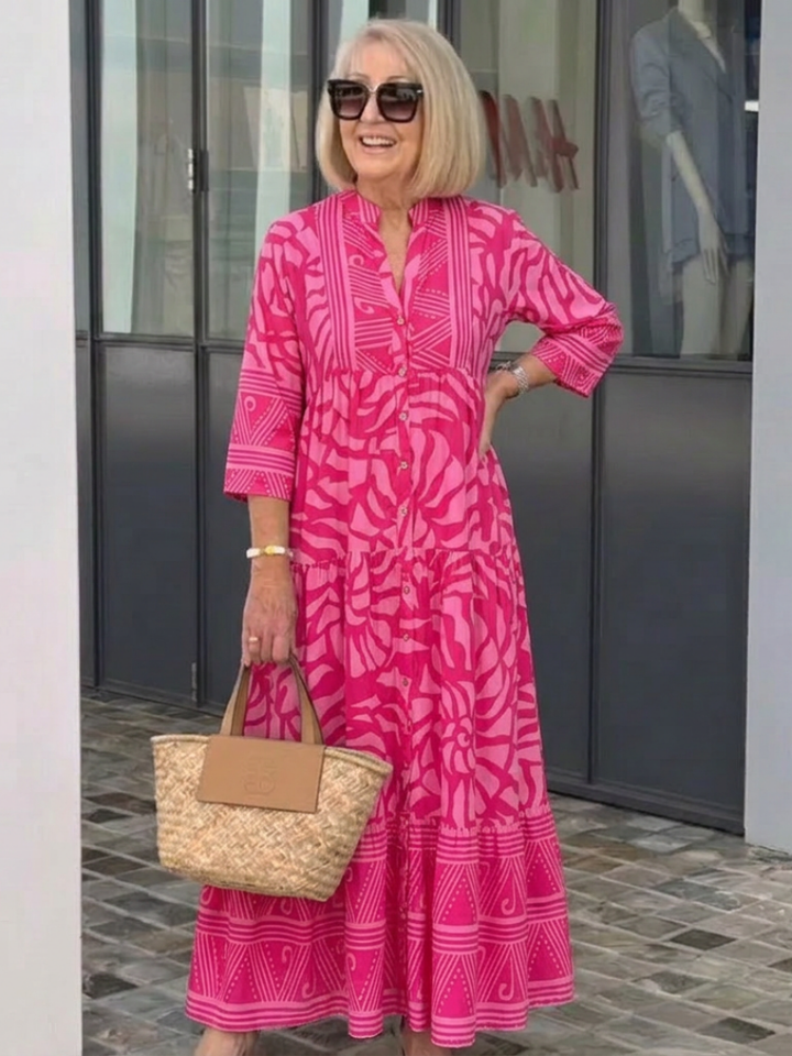 Margaret | Button Front Midi Dress