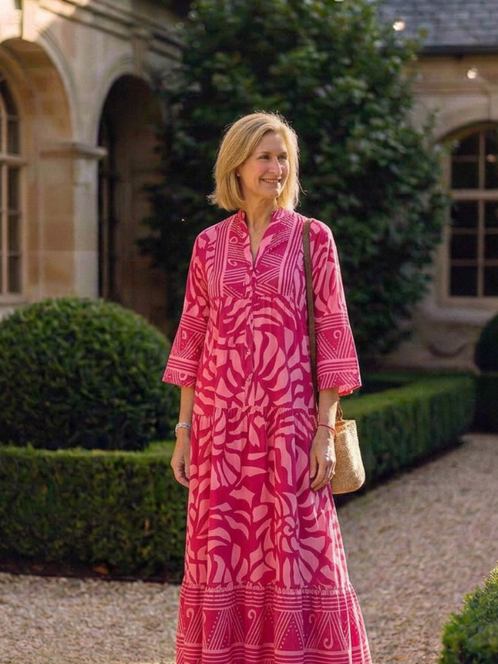 Margaret | Button Front Midi Dress